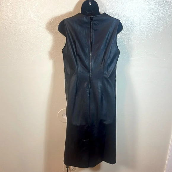 Spanx Faux Leather Sheath Dress in Luxe Black in Medium - Picture 5 of 13